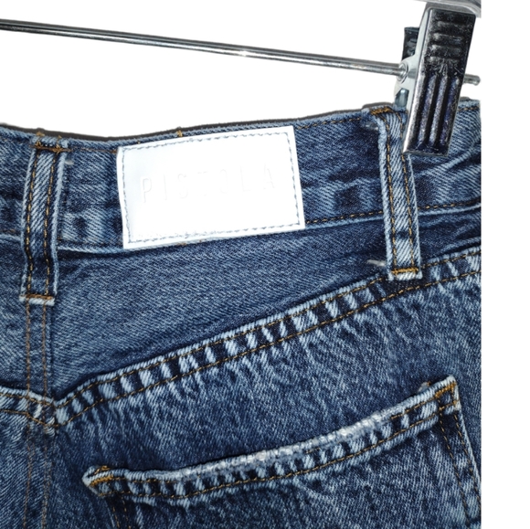 Pistola Kylee Relaxed High Rise Cuffed Short in Luna - Picture 3 of 5